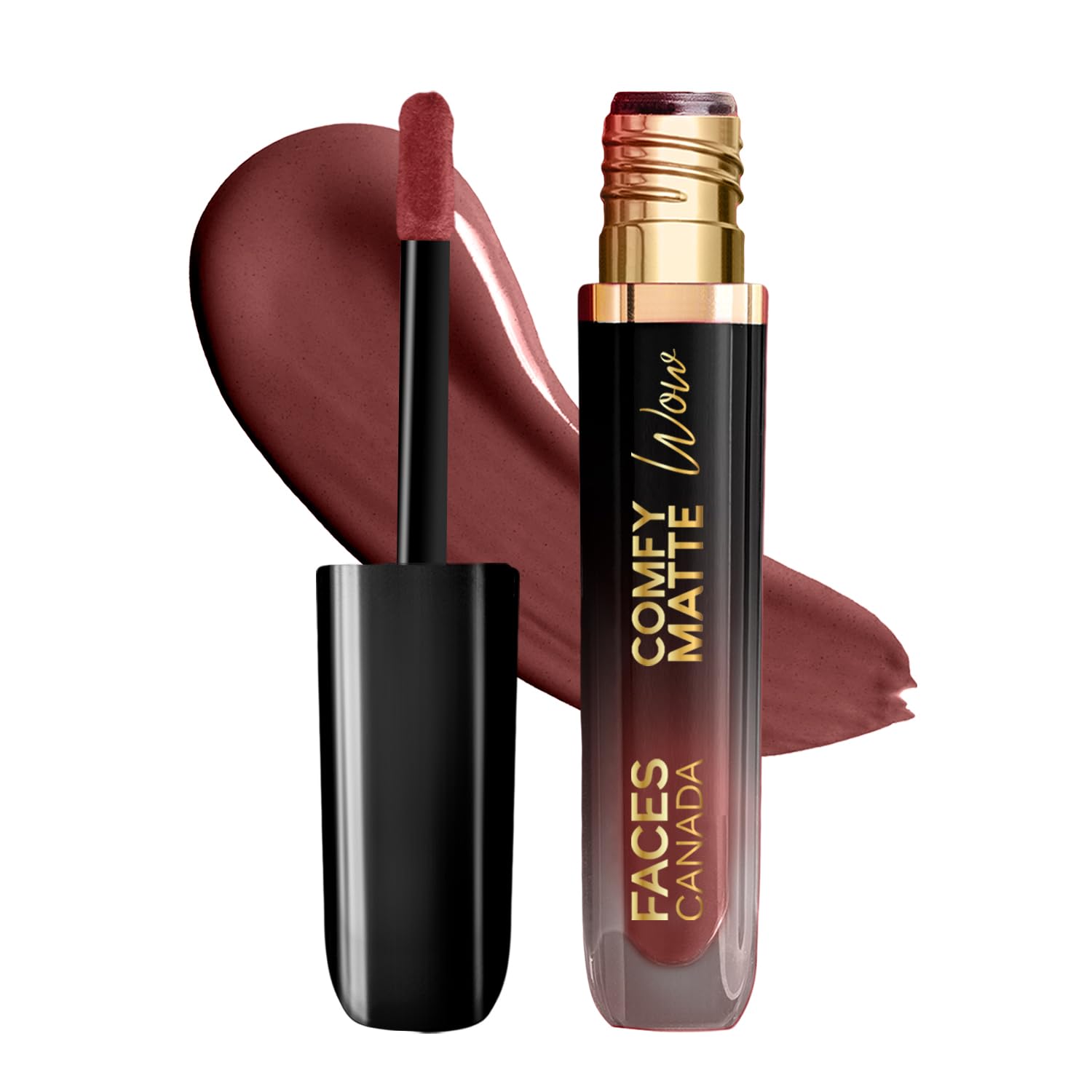 FACES CANADA Comfy Matte Wow Liquid Lipstick Cocoa Crush 07 Long Lasting Transferproof Matte Lip Color, 3.8ml
