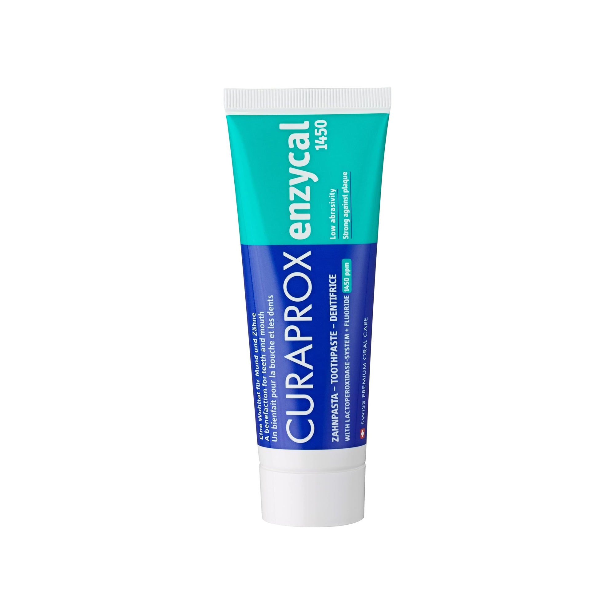 Curaprox Enzycal 1450 Toothpaste ƒ?? Anti-Cavity & Plaque Protection | Gentle Swiss Oral Care with Mild Mint Flavor