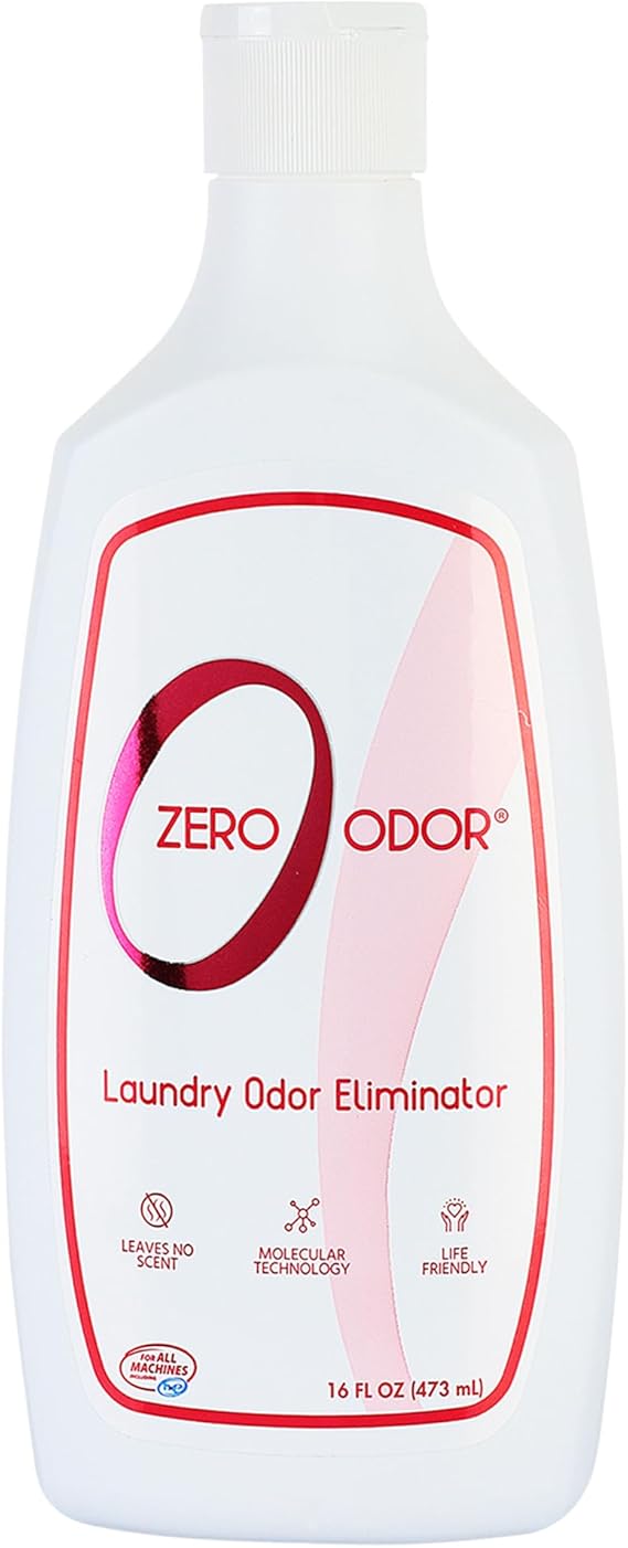 Zero Odor – Laundry Odor Eliminator - Permanently Eliminate laundry Odor – Patented Molecular Technology Best For Clothes, Towels & Linens,