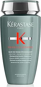 Kérastase Genesis Homme Thickening Shampoo for Men – Strengthening & Volumizing Shampoo for Weakened Hair, Fuller-Looking Density, 250ml