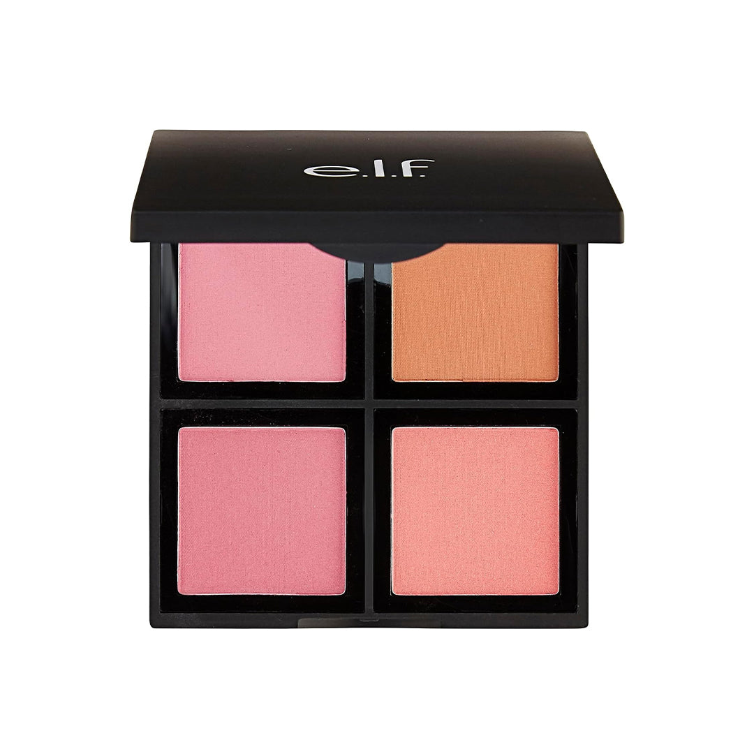e.l.f. Cosmetics Powder Blush Palette, Four Blush Shades for Beautiful, Long-Lasting Pigment, Light