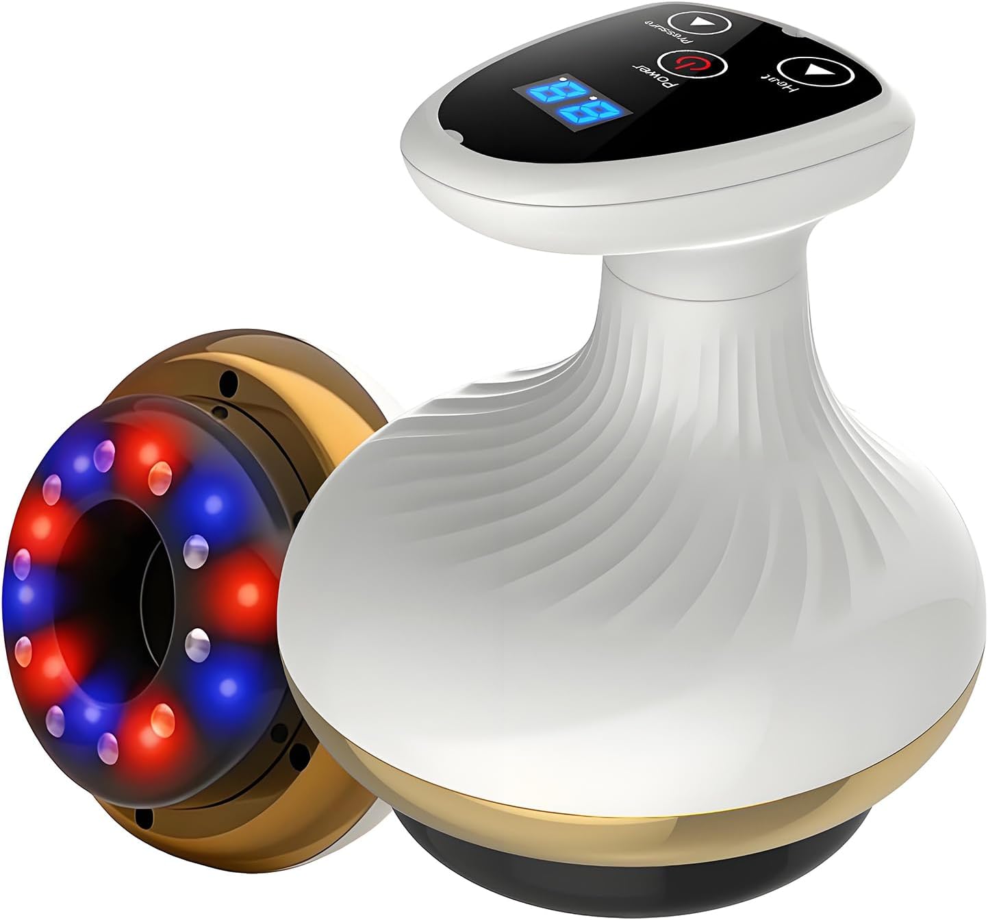 Growalleter Vacuvia Sculpt Glow 4 in 1 LED Vibration Suction Body Massager 9 Intensities Rechargeable