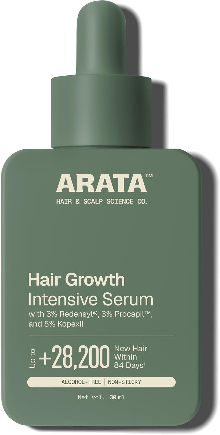 ARATA Intensive Hair Growth Serum 30ml 3% Redensyl, 3% Procapil & 5% Kopexil Alcohol-Free Scalp Serum