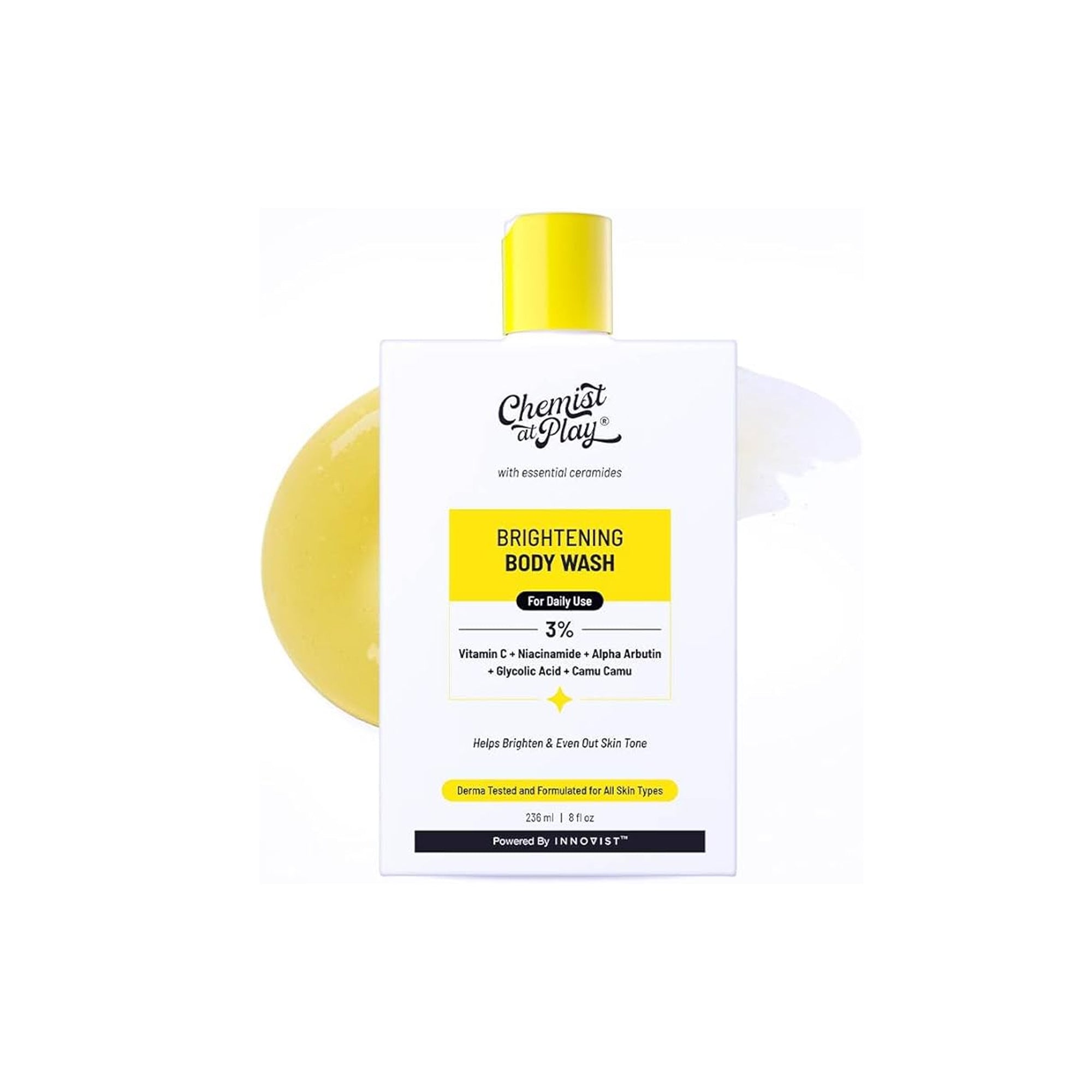 Chemist at Play Brightening Body Wash – Vitamin C & Alpha Arbutin for Even Skin Tone 236ml
