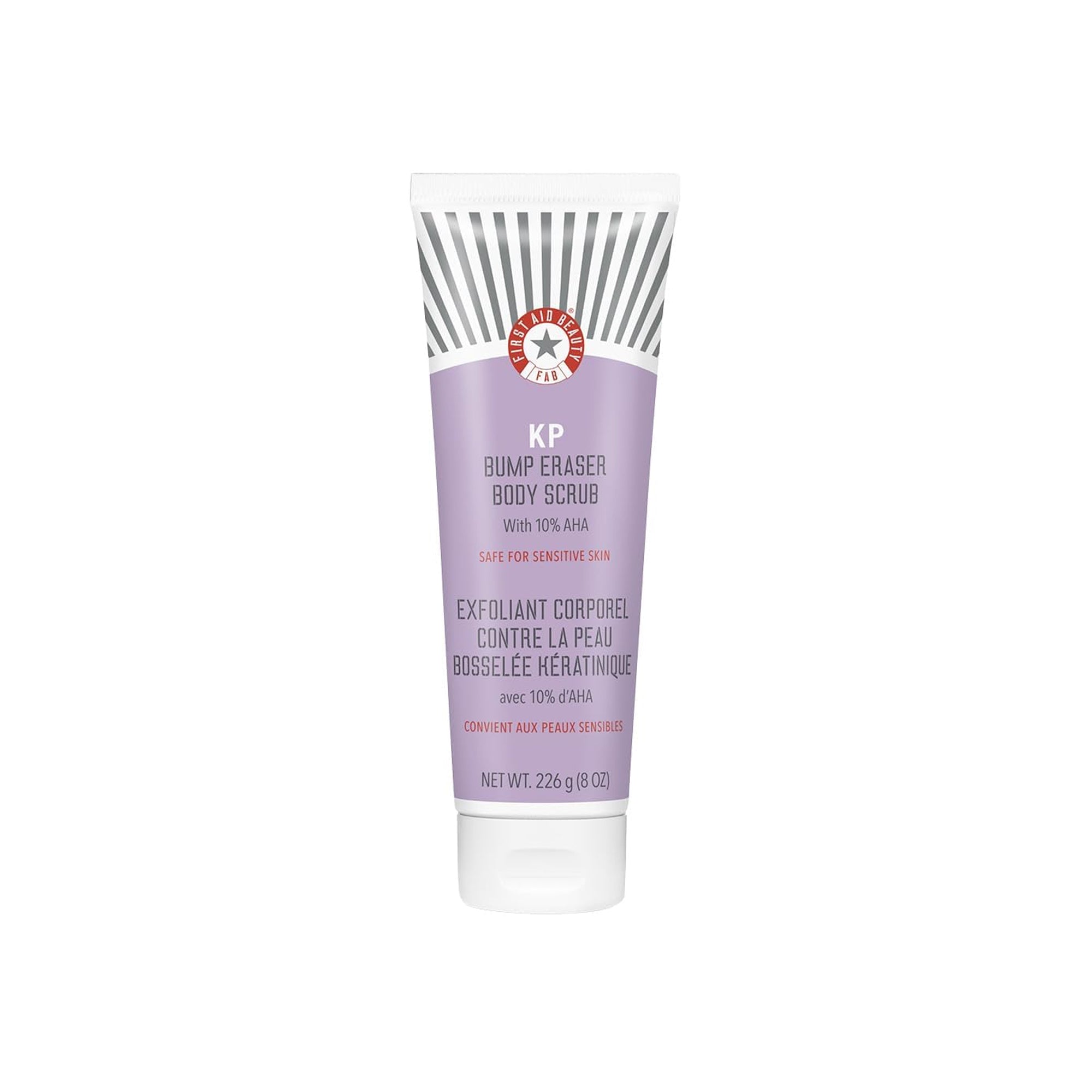 First Aid Beauty KP Bump Eraser Body Scrub 10% AHA Keratosis Pilaris Exfoliating Treatment with Glycolic & Lactic Acid | Smooths Rough Skin & Bumps