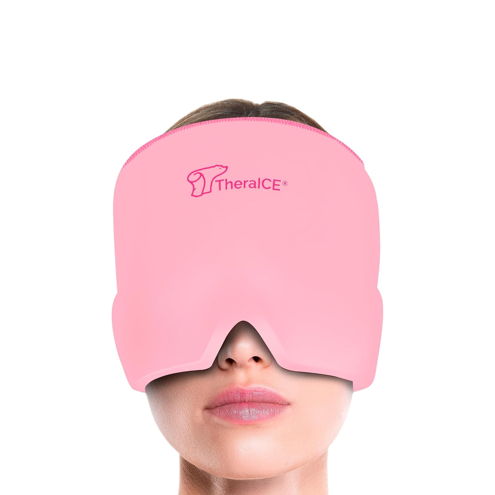 TheraICE Headache Relief Cap ƒ?? Migraine Ice Pack Mask & Cooling Gel Hat for Women | Cold Compress Head Wrap for Stress & Pain Relief