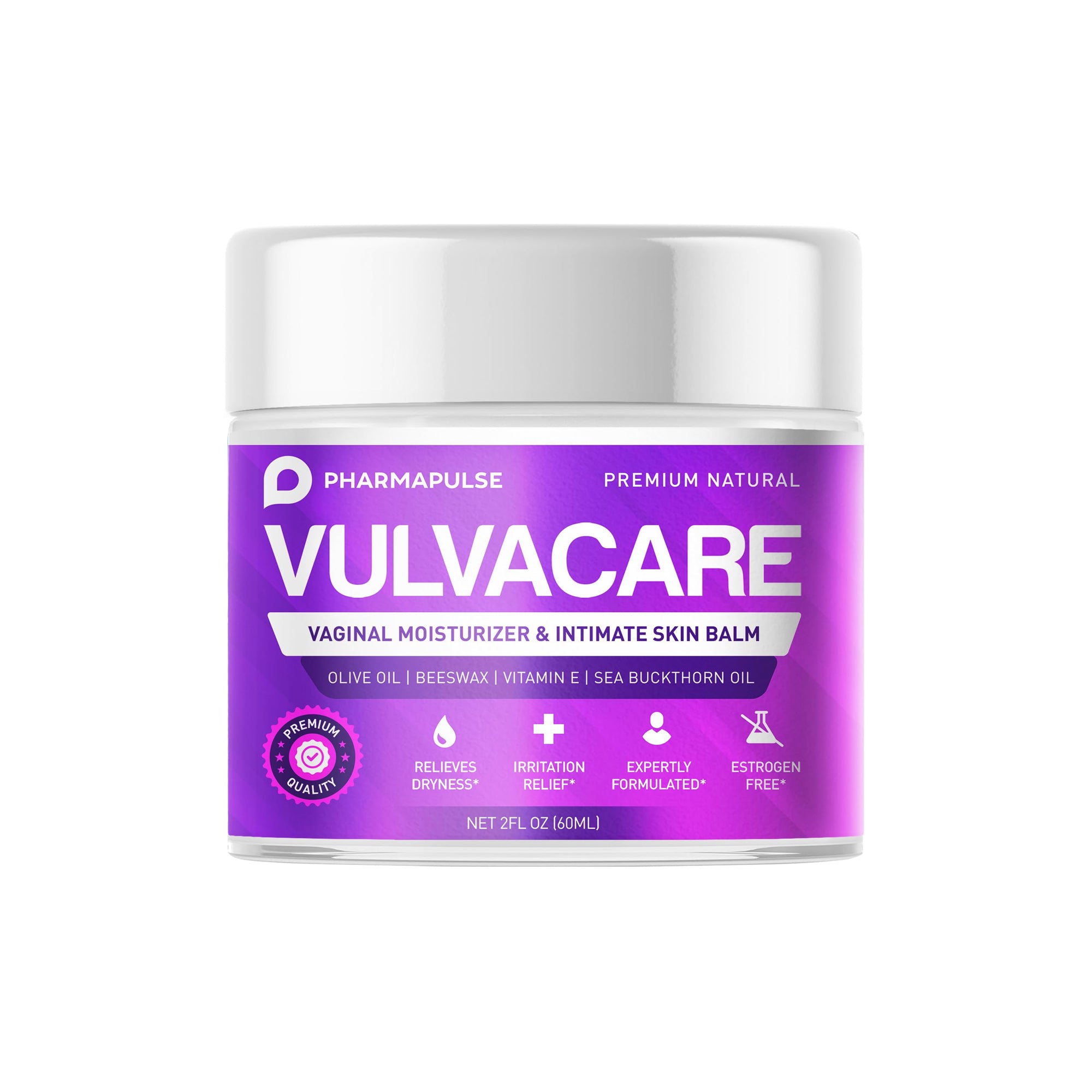 Pharmapulse Vaginal Moisturizer Vulva Balm Cream for Dryness, Itching, Burning & Odor Relief | Intimate Care & Menopause Support