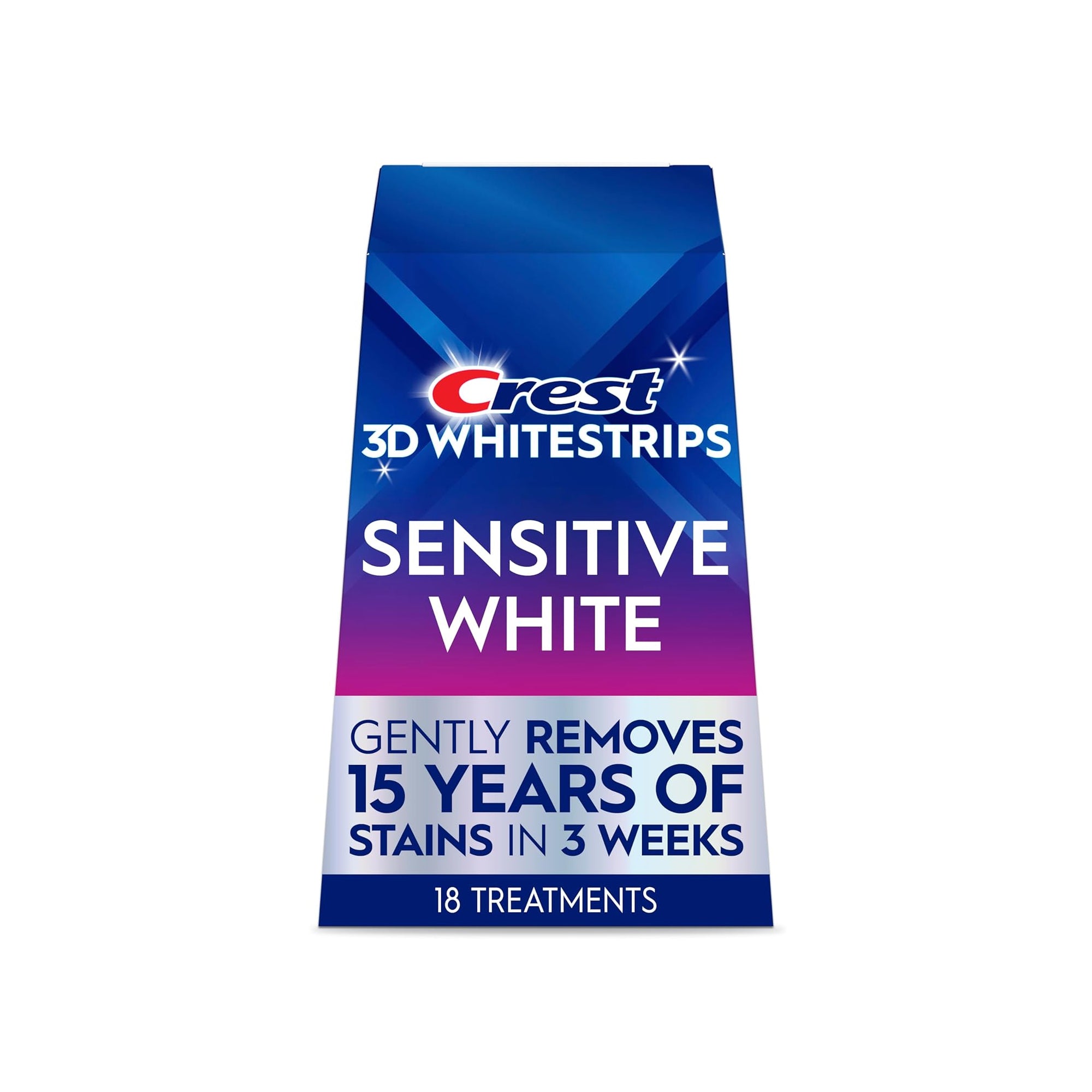 Crest 3D Whitestrips Sensitive White – Teeth Whitening Kit, 18 Treatments