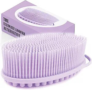 Avilana Exfoliating Silicone Body Scrubber Easy to Clean, Lathers Well, Long Lasting, and More Hygienic Than Traditional Loofah