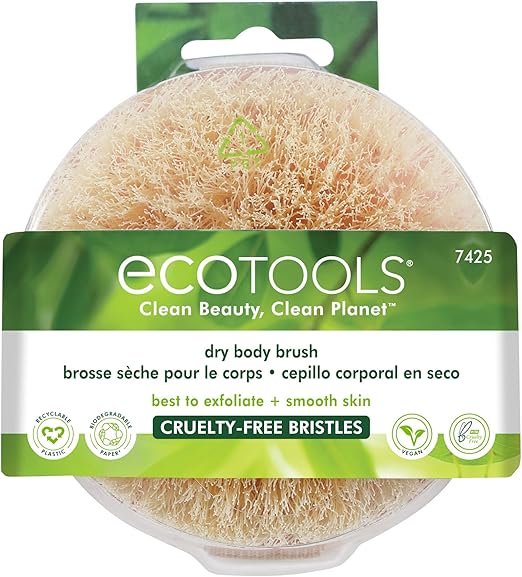 EcoTools Dry Body Brush, For Post Shower & Bath Skincare Routine, Removes Dirt & Promotes Blood Circulation, Helps Reduce Appearance of Cell