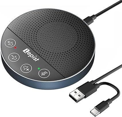 Lepist LE2103 USB Microphone Speaker Conference Speakerphone with 360 Degree Omnidirectional Mic