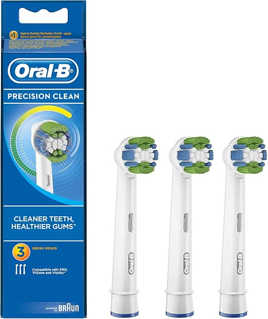 Oral B Precision Clean EB20 Replacement Electric Toothbrush Heads Pack of 3