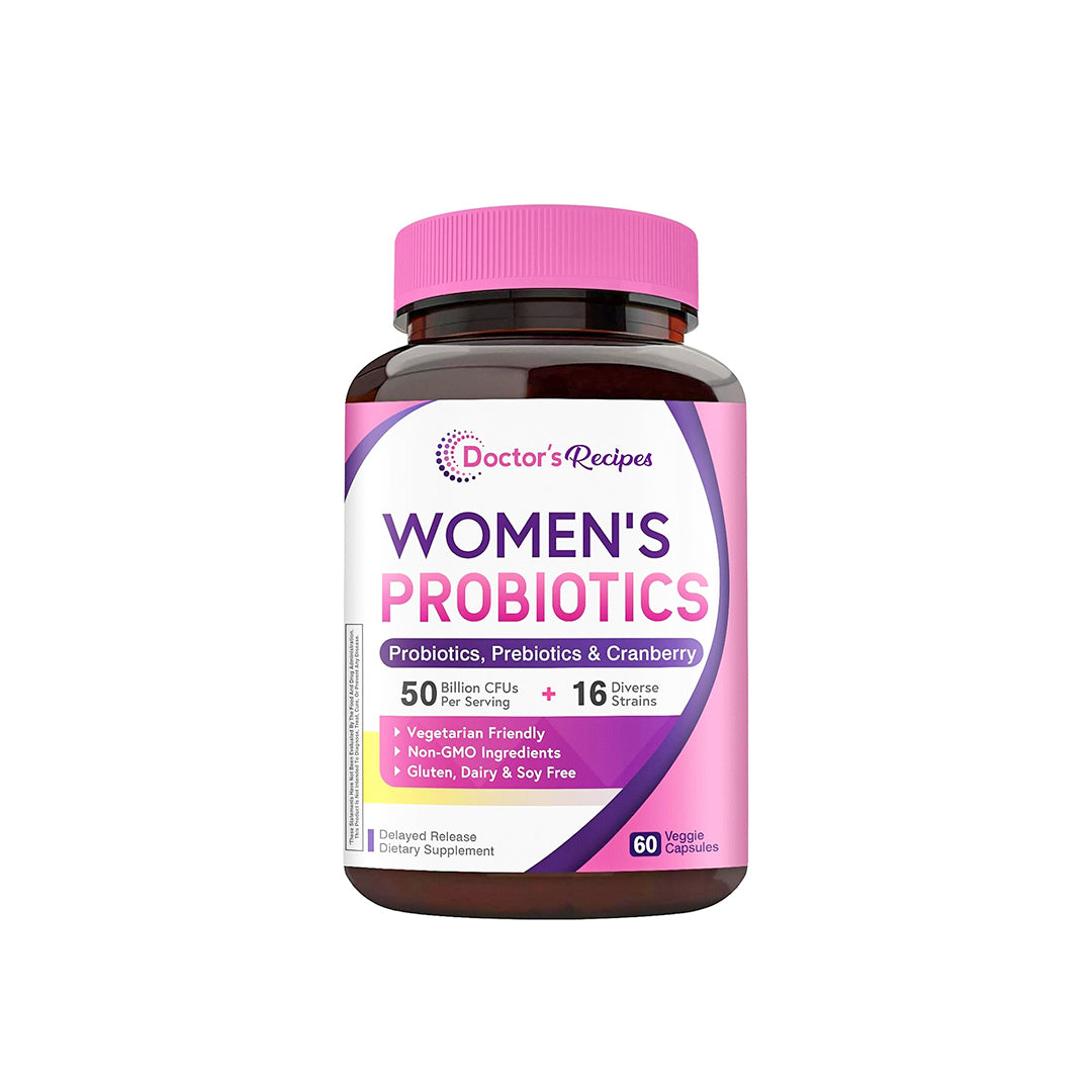 OmniRecipes Probiotic for Women, 60 Caps 50 Billion CFU 16 Strains, with Organic Prebiotics Cranberry for Digestive Immune Vaginal & Urinary Health,...