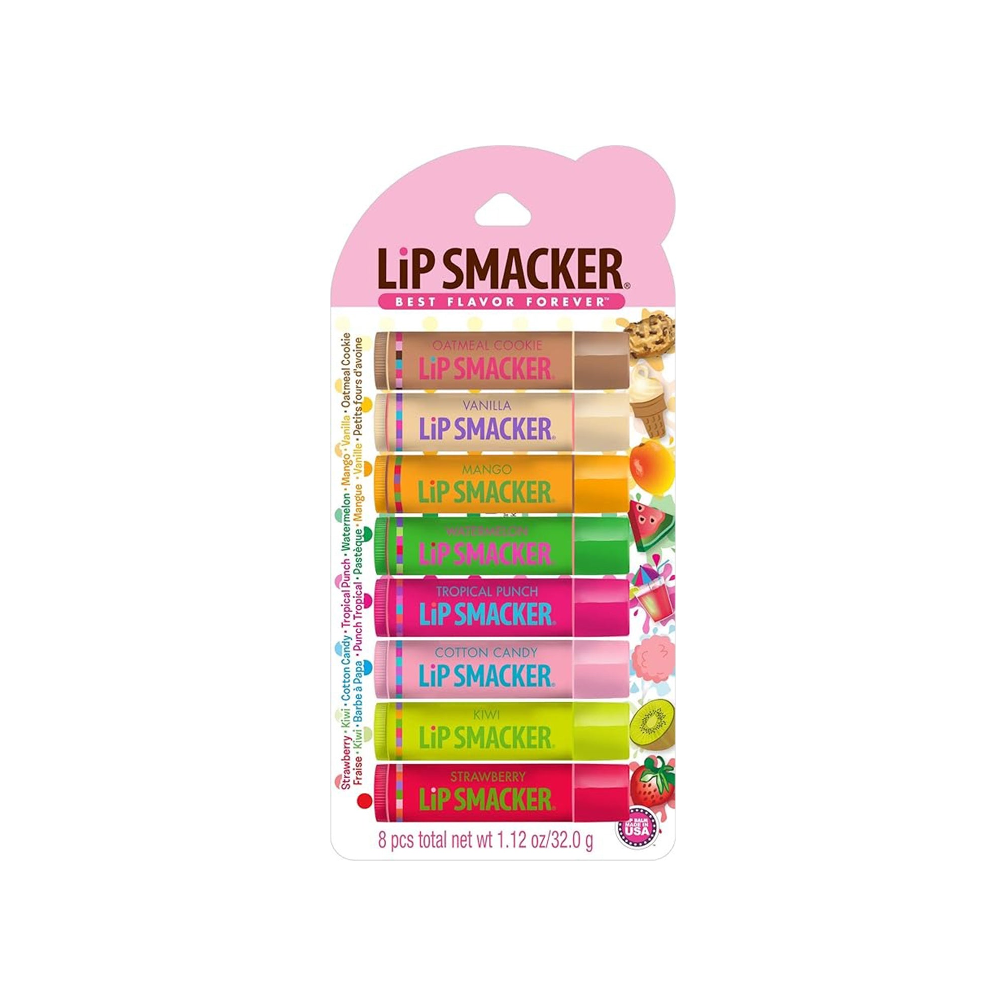 Lip Smacker Flavor Lip Balm Set Pack of 8 Flavors
