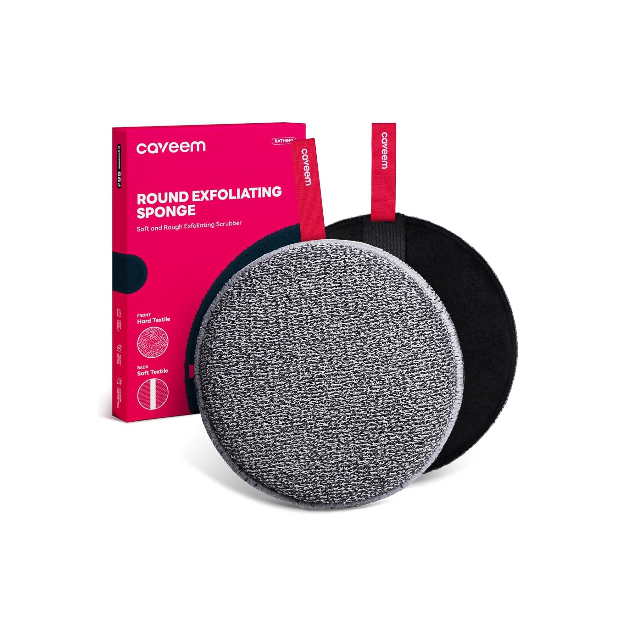 Exfoliating Body Scrubber Sponge ƒ?? Dual Texture Bath Buffer (2 Pack)