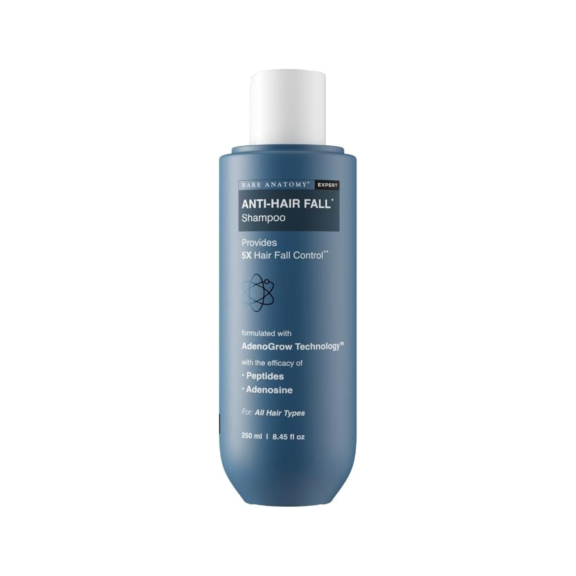 Bare Anatomy Anti Hair Fall Shampoo – Biotin, Peptides & Rosemary for Stronger Hair 250ml