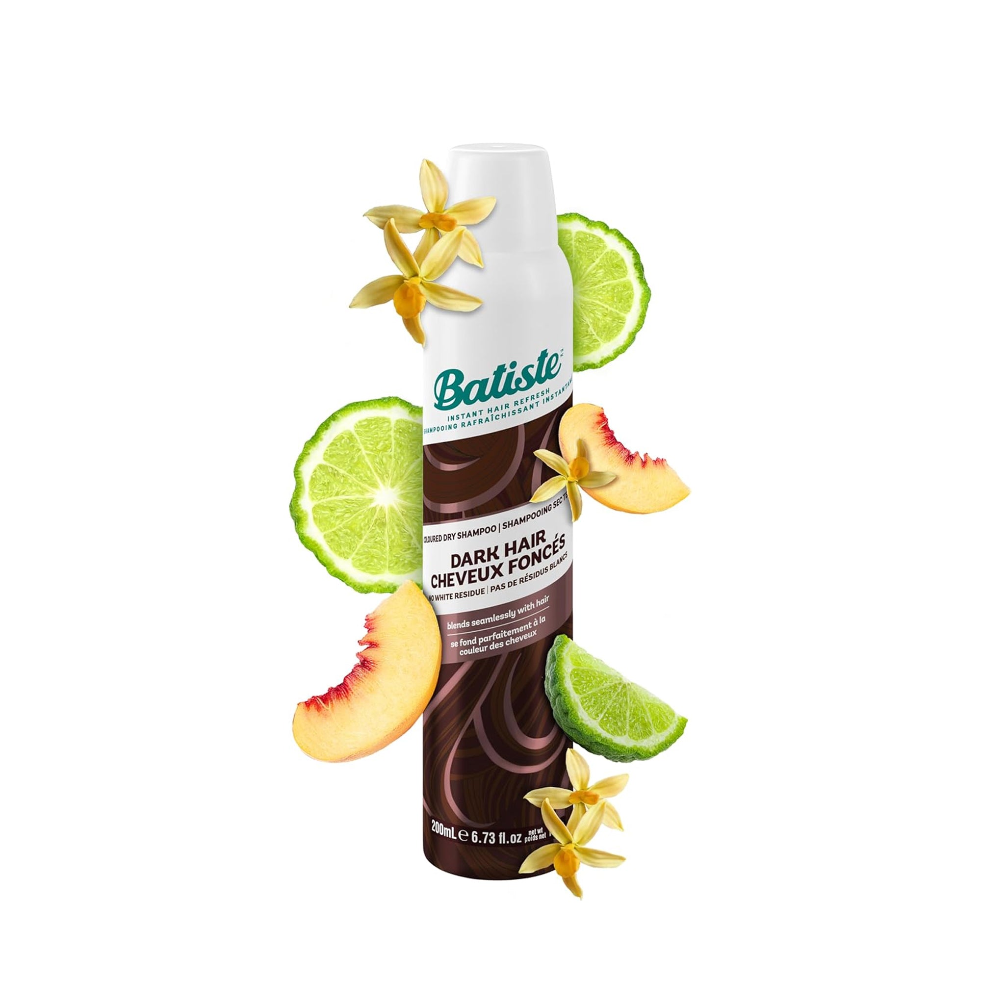 Batiste Dry Shampoo for Dark Hair – Tinted Oil-Absorbing Spray 120g