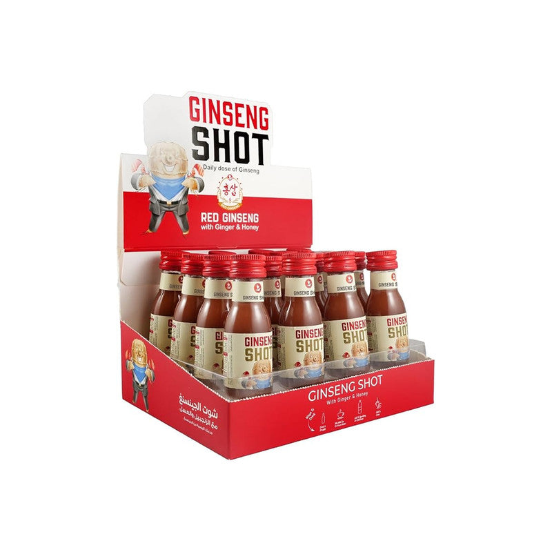 Ginseng Shot with Ginger Honey and Lemon Juice 30ml Pack of 16