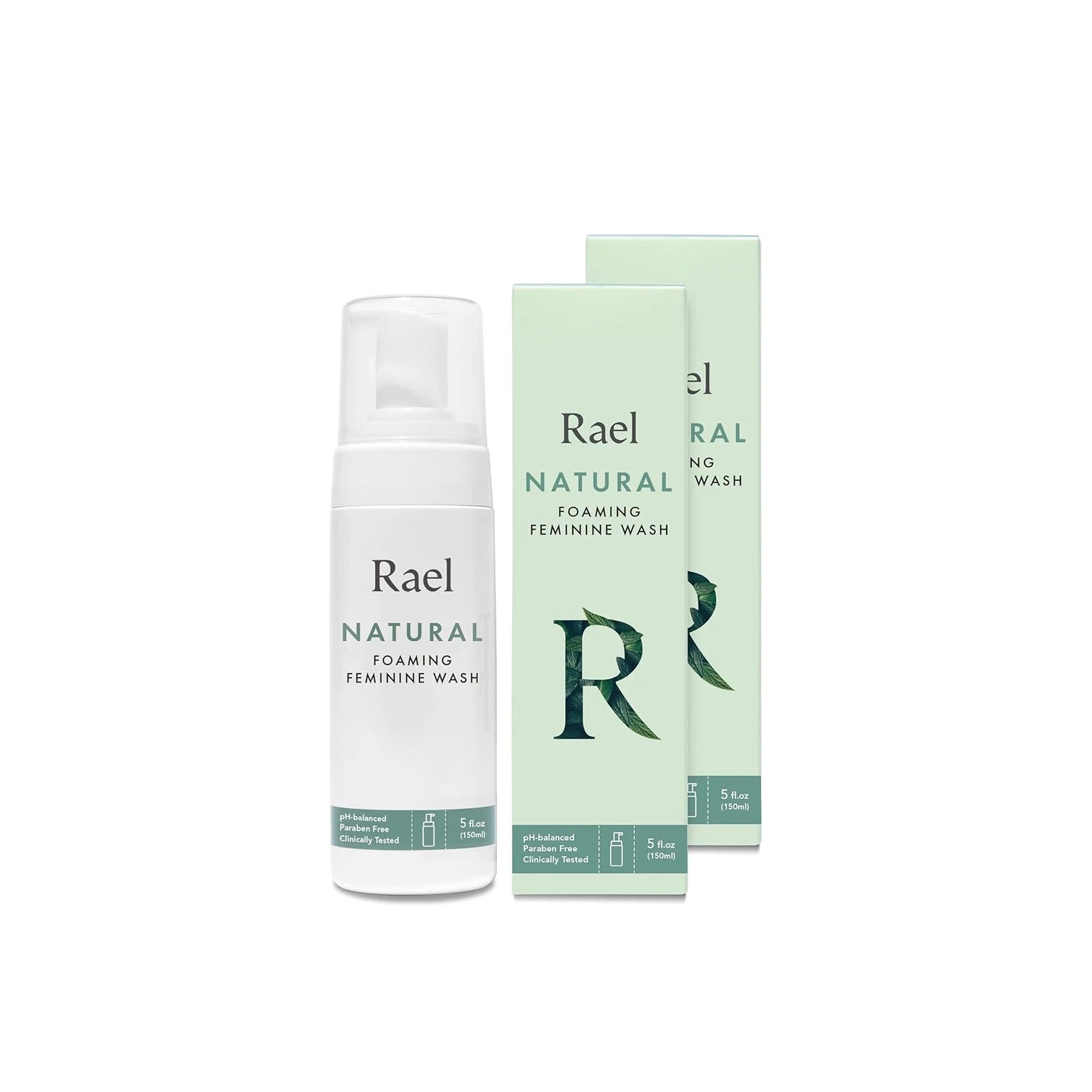 Rael Feminine Wash, Foaming Cleansing Wash - pH Balance Intimate Wash Women, Unscented, Sensitive Skin, All Skin Types, Vegan, Cruelty Free