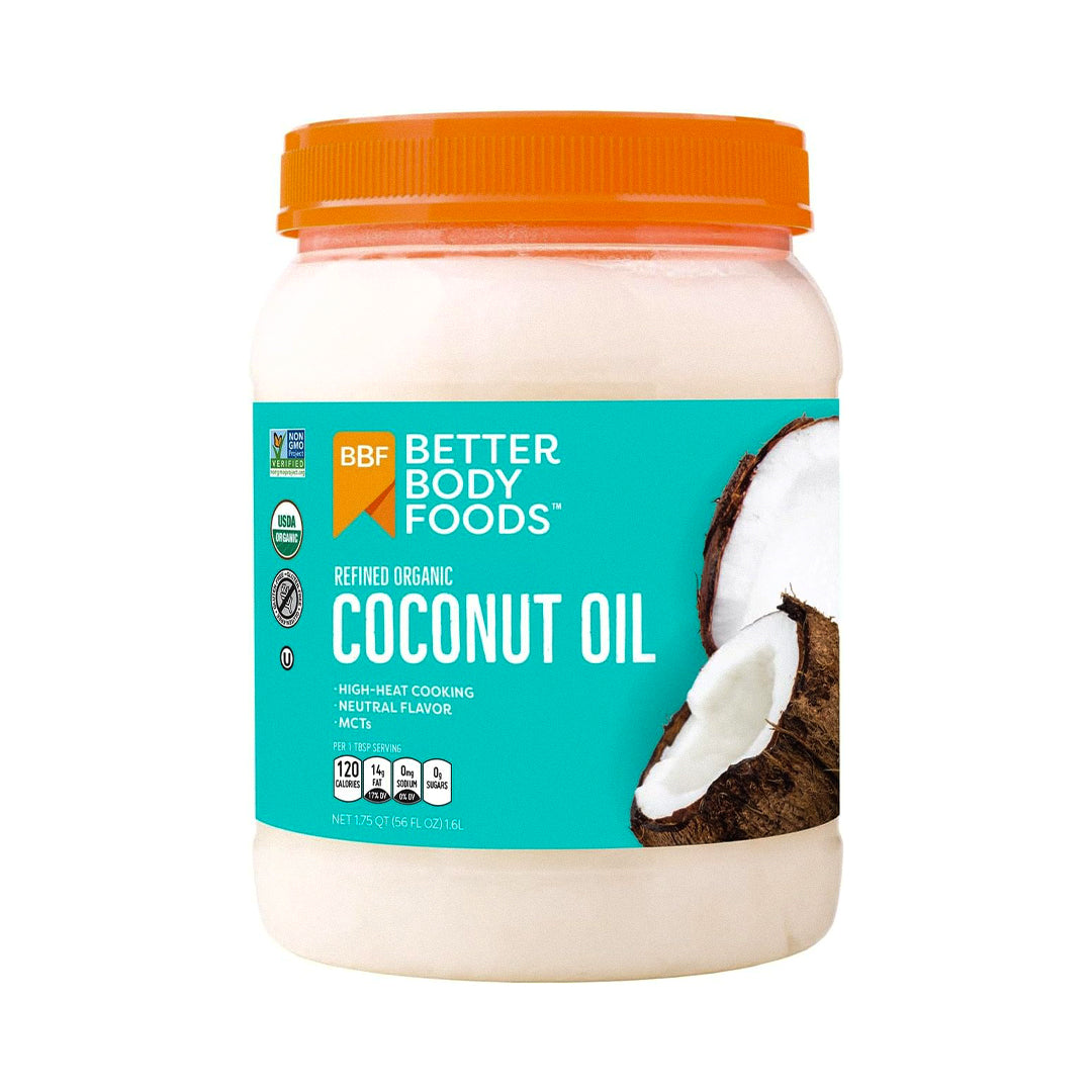 BetterBody Foods Organic Naturally Refined Coconut Oil with Neutral Flavor and Aroma