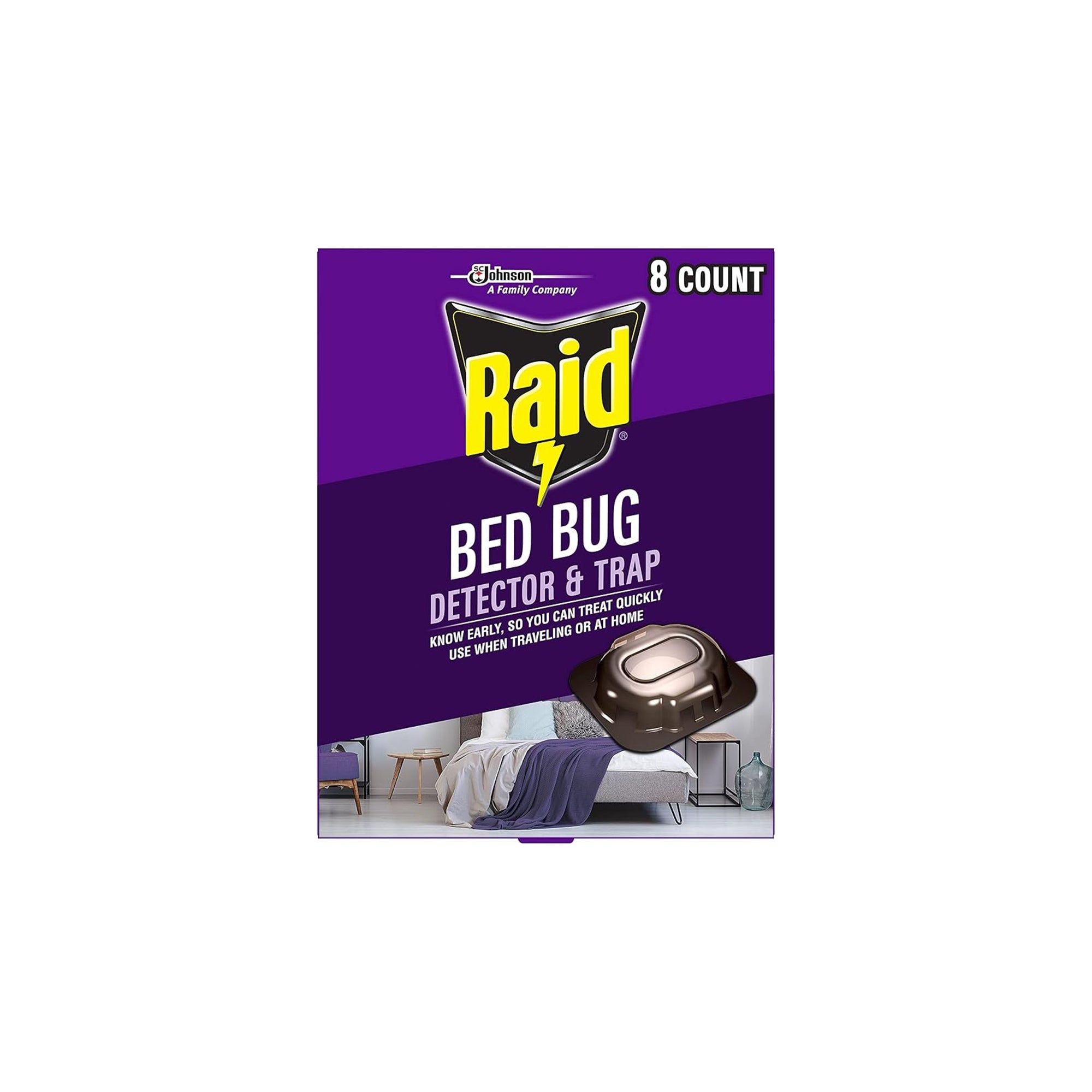 Raid Bed Bug Detector & Trap, 8 ct