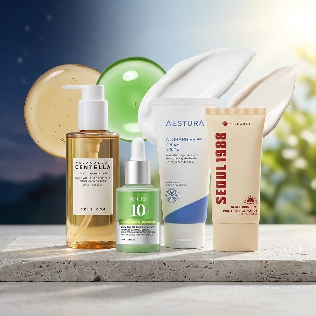 Ultimate K-Beauty Repair & Soothing Bundle (SKIN1004 + ANUA + AESTURA + K-SECRET)