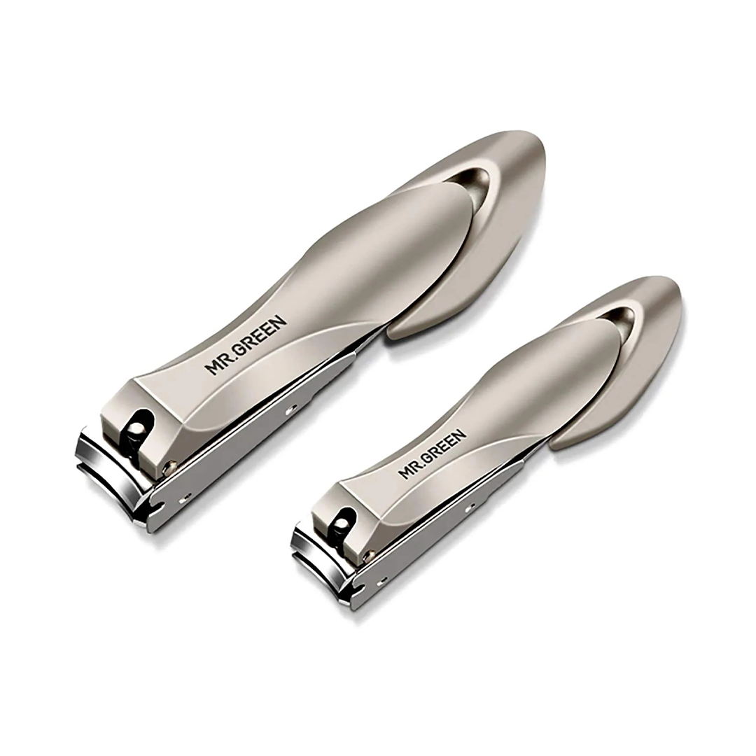 MR.GREEN Professional Nail Clippers Kit Japanese Stainless Steel Nail Cutter with Built-in File and Reservoir for Men Women and Kids