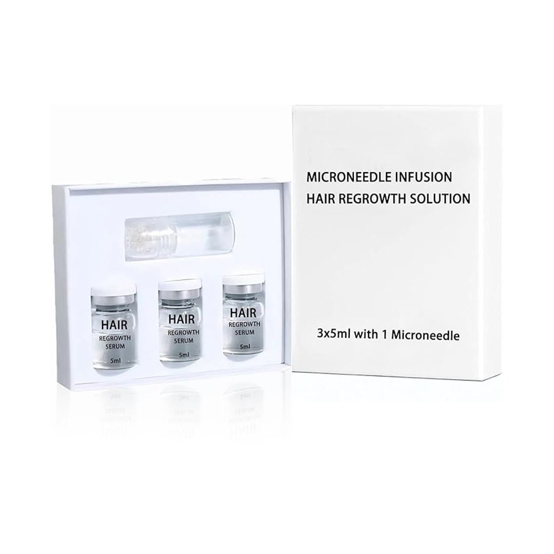 Micro-Needle Hair Growth Serum with Peptides Biotin Copper Peptide & Caffeine Hair Regrowth Treatment for Thinning Hair Men & Women