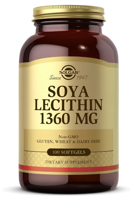 Solgar Soya Lecithin 1360 mg 100 Softgels