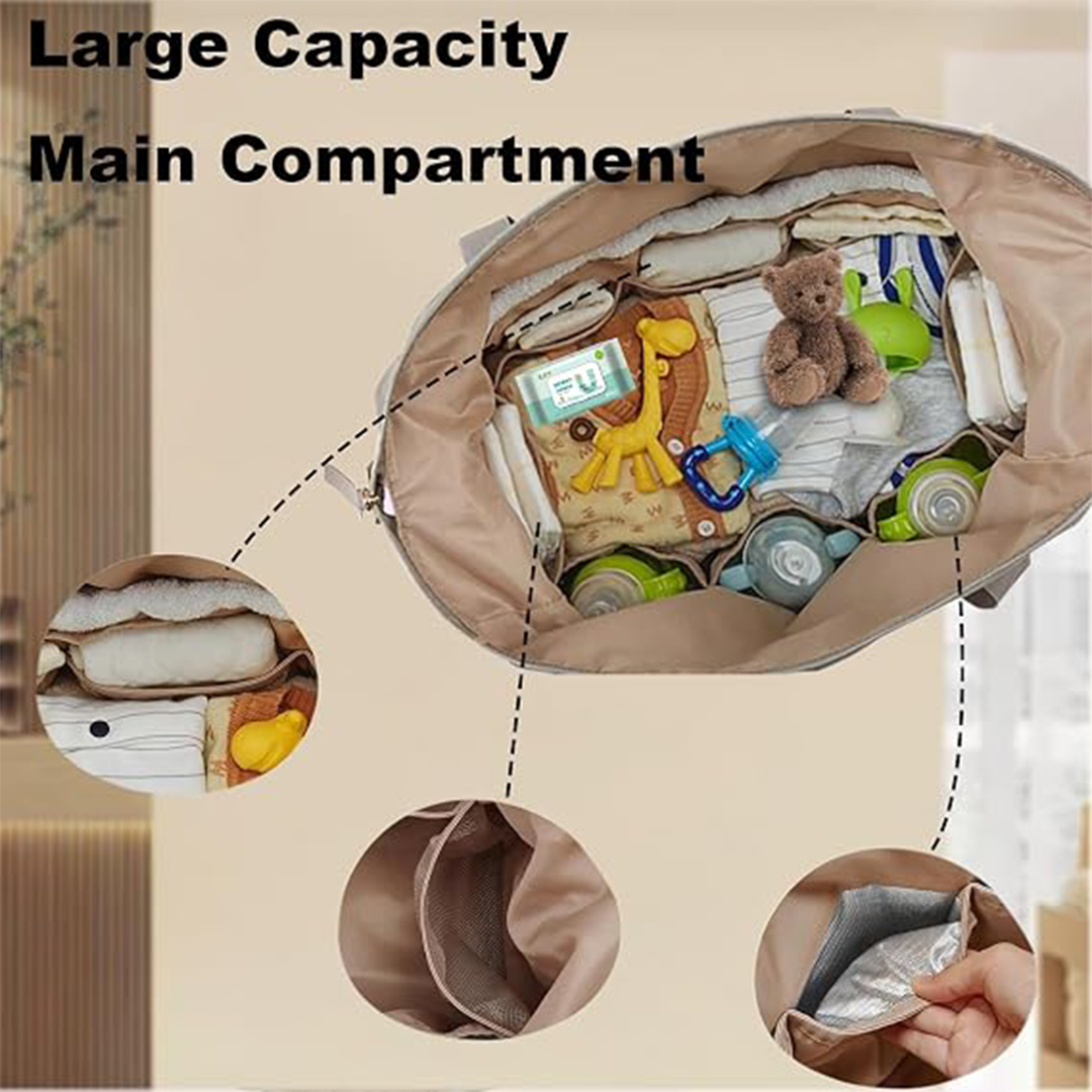 KASTWAVE Diaper Bag Backpack Multi-Function Baby Travel Bag with Insulated Pockets