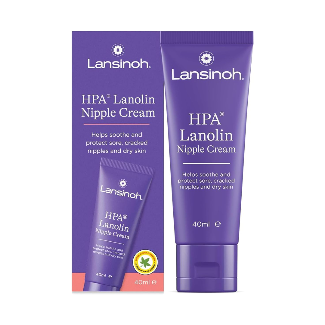 Lansinoh HPA Lanolin Nipple Cream 40ml Pure Soothing Breastfeeding Care Cream for Dry and Cracked Nipples