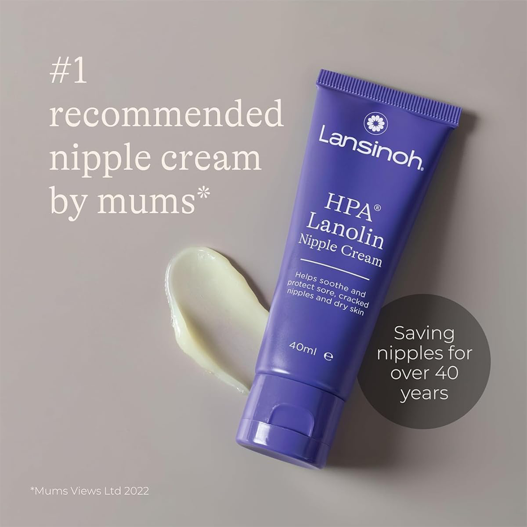 Lansinoh HPA Lanolin Nipple Cream 40ml Pure Soothing Breastfeeding Care Cream for Dry and Cracked Nipples