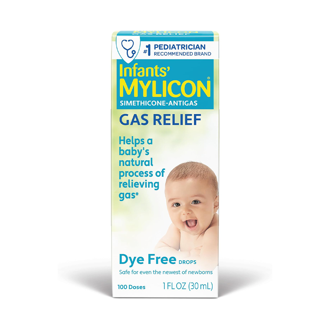 Infants MYLICON Gas Relief Drops Dye Free Simethicone Anti Gas Formula 30ml Pack of 3