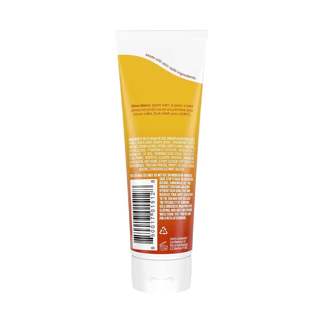 Lume Whole Body Deodorant Cream Invisible Tube, Full-Body Odor Control
