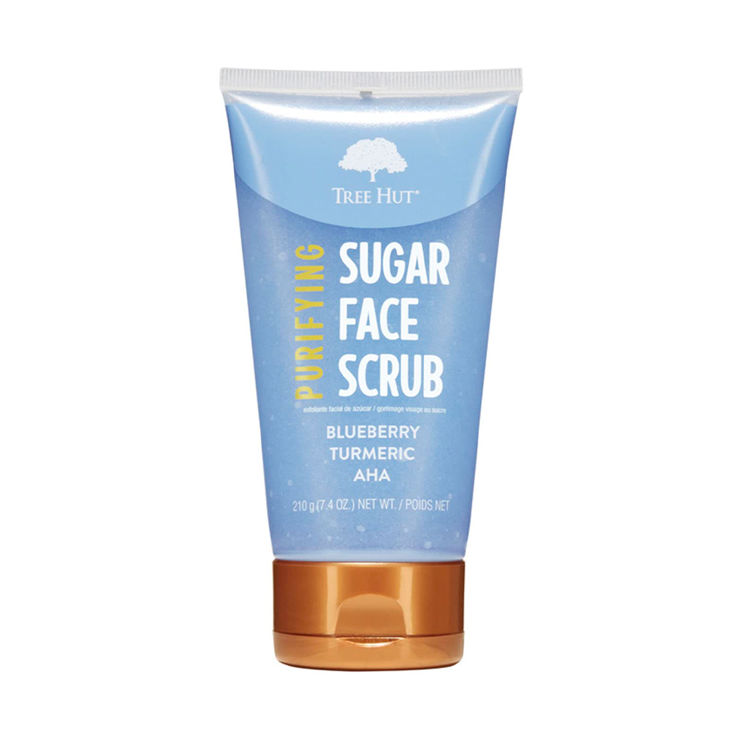 Tree Hut Purifying Blueberry Turmeric Face Scrub with AHA Sugar Exfoliant 210g