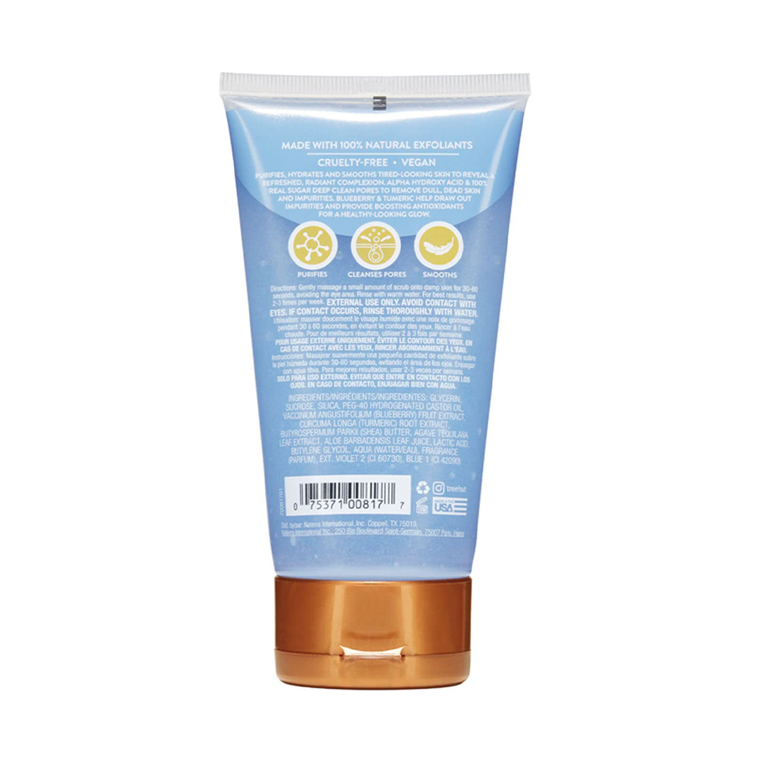Tree Hut Purifying Blueberry Turmeric Face Scrub with AHA Sugar Exfoliant 210g