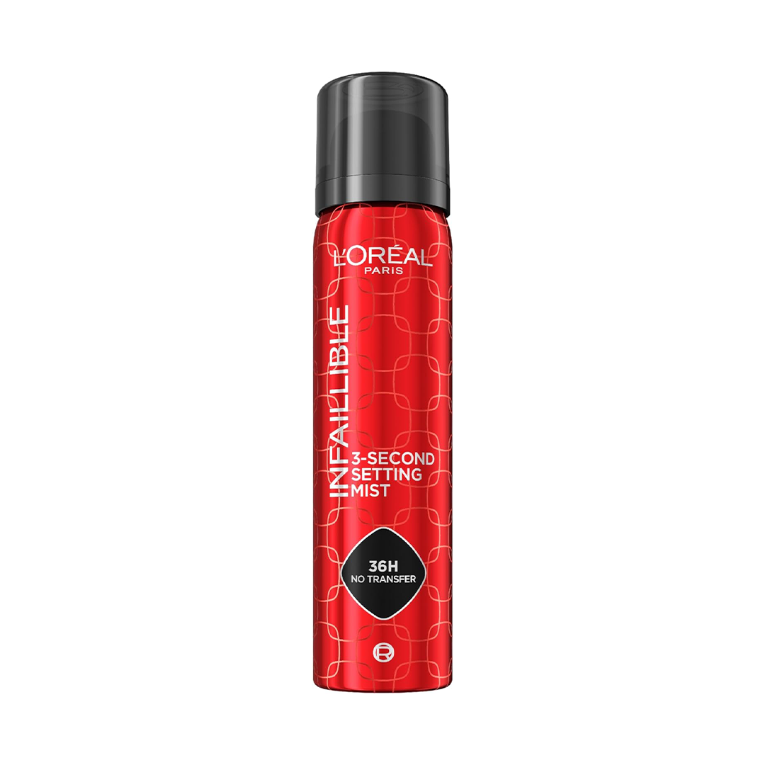 L'Oreal Paris Infallible 3-Second Setting Spray Microfine Mist Up to 36H Wear 1.76 Fl Oz