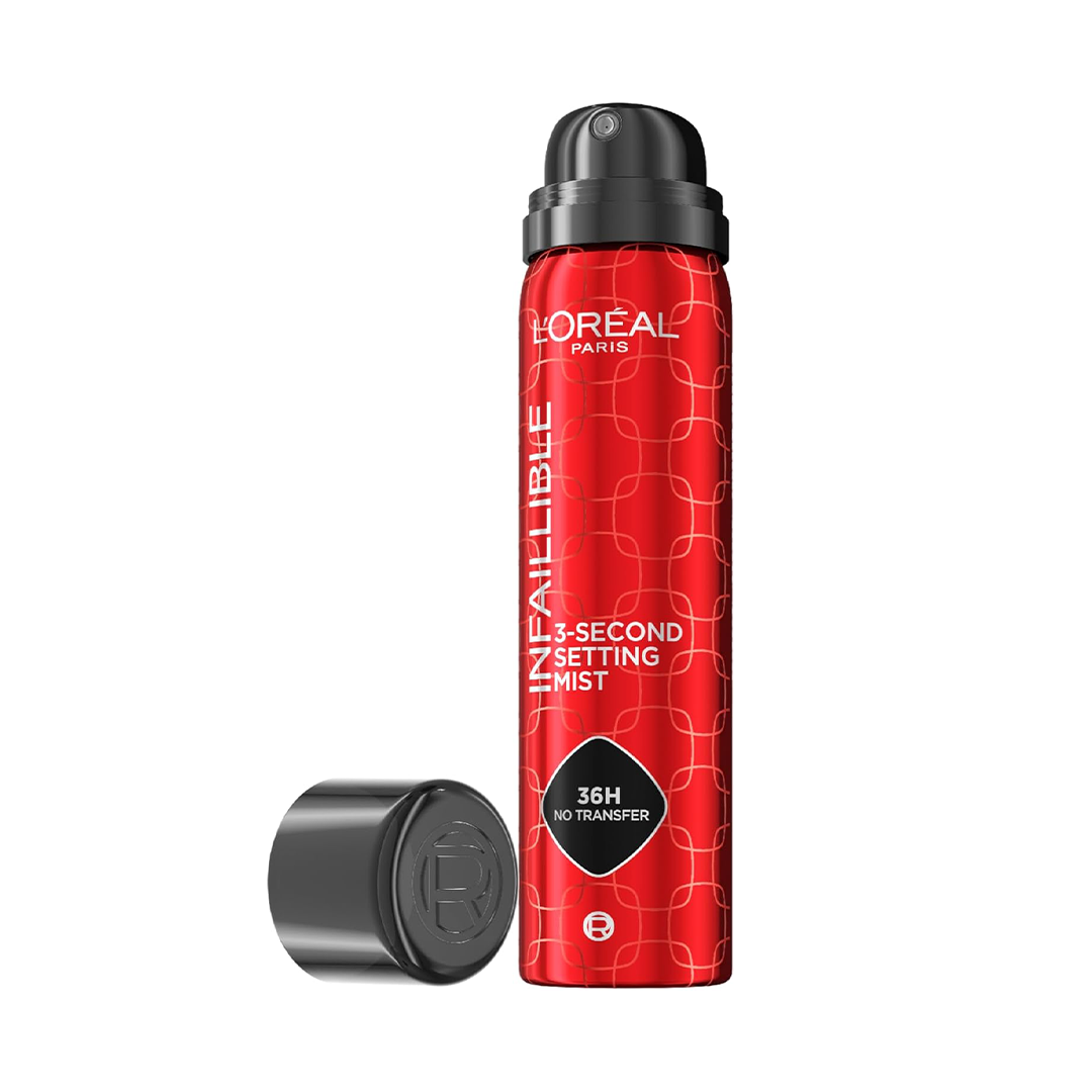 L'Oreal Paris Infallible 3-Second Setting Spray Microfine Mist Up to 36H Wear 1.76 Fl Oz