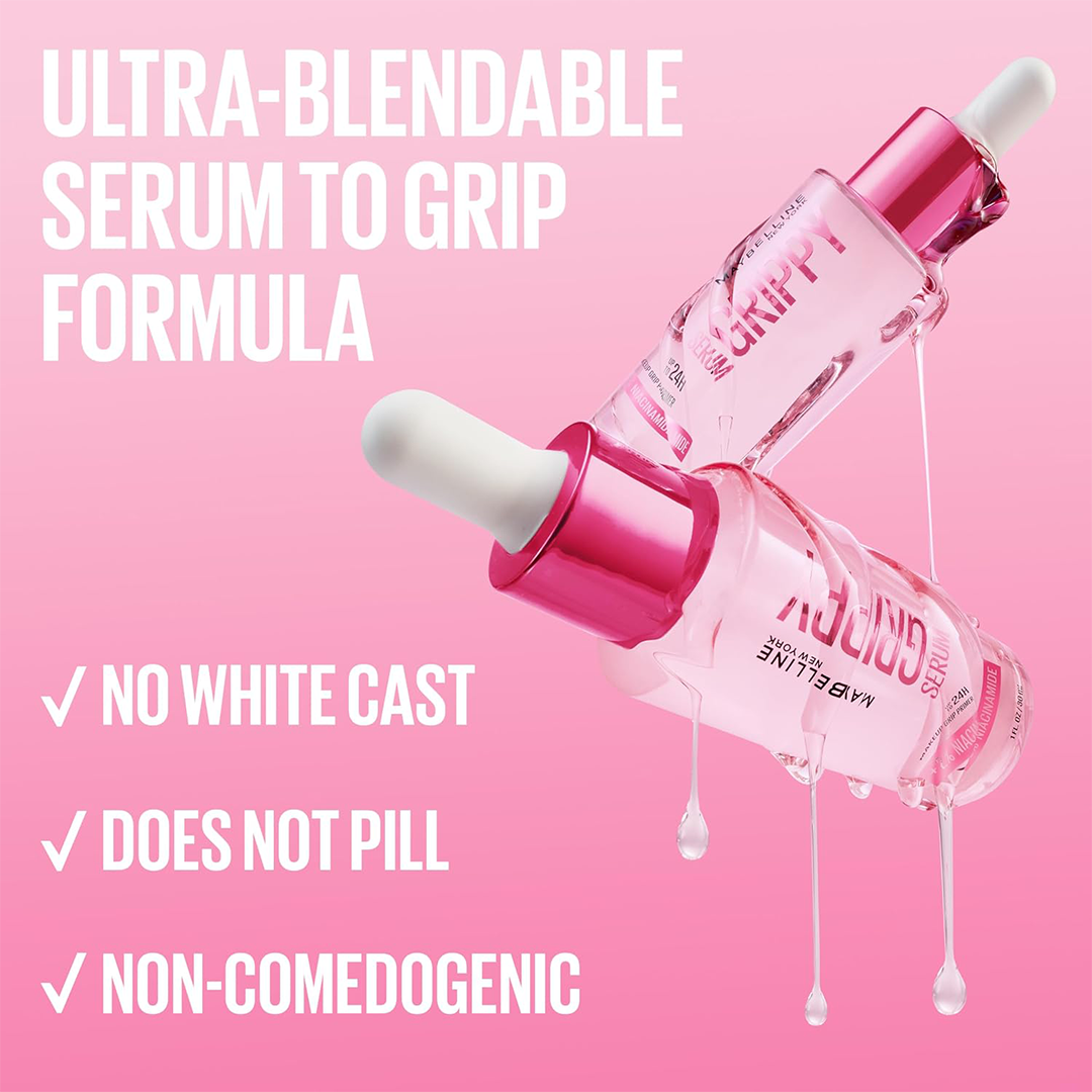 Maybelline Grippy Serum Primer Hydrating Primer with 2% Niacinamide, 30ml
