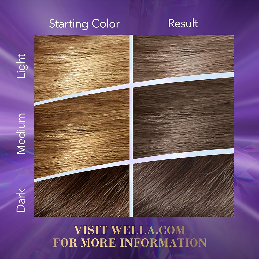 Wella Koleston Supreme Infinite Glow Ash 100% Grey Coverage, Oil-Infused, Long-Lasting Hair Color, Intense Shine & Moisture - 7/18 Illuminated Medium Pearl Blonde