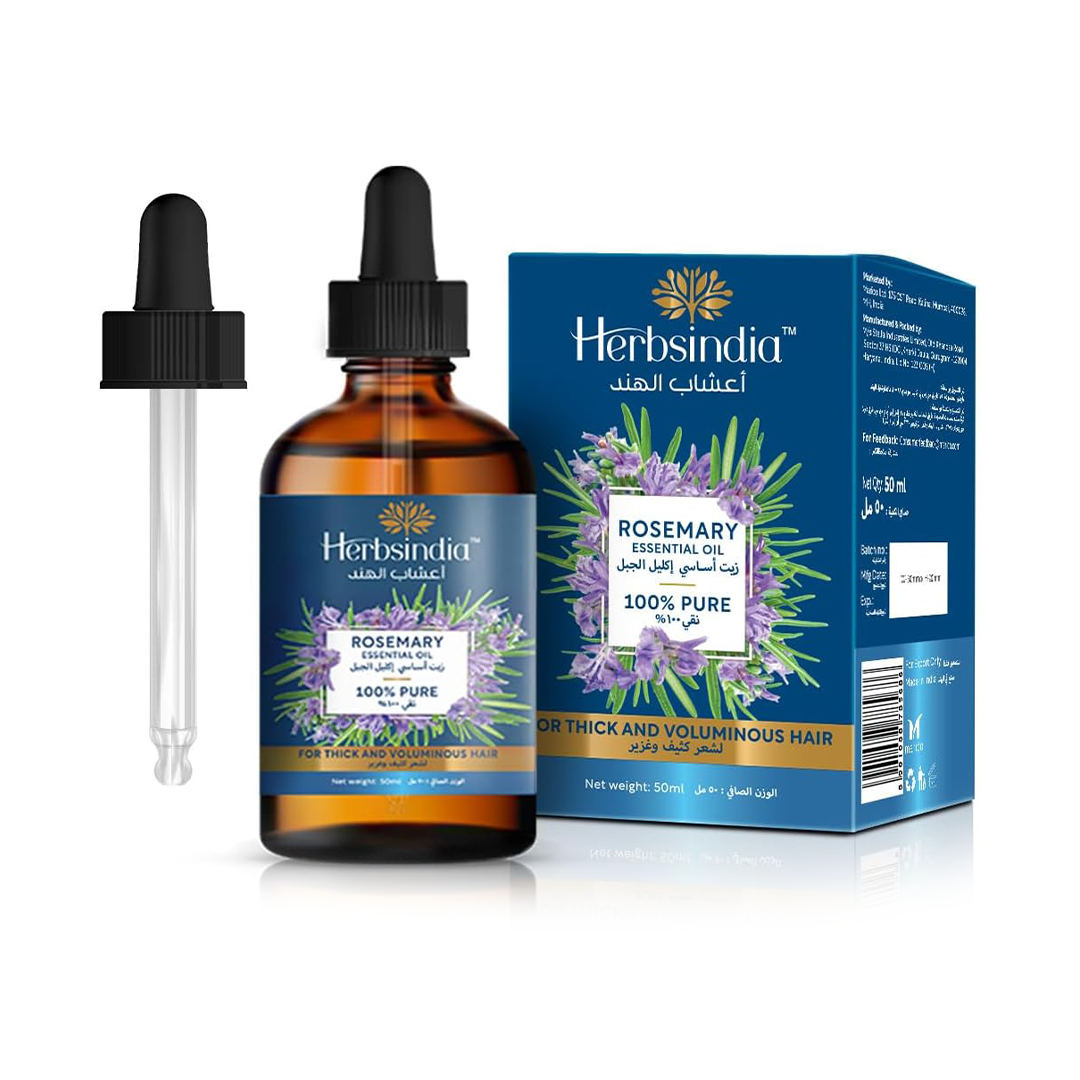 HERBSINDIA Rosemary Essential Oil Pure Natural Undiluted for Hair Growth and Skin