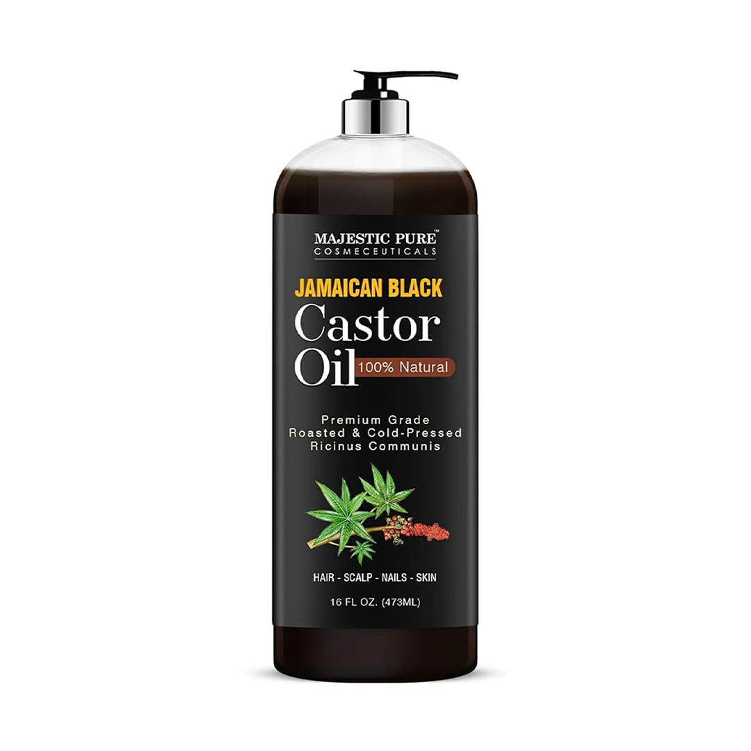 Majestic Pure Jamaican Black Castor Oil Hair Growth & Skin Care Oil, 437 ml