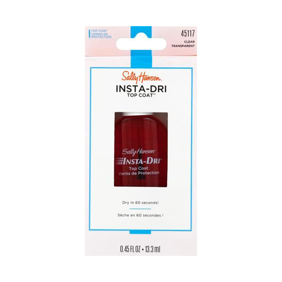 Sally Hansen Insta-Dri Nail Polish Top Coat Quick Dry Shine Finish, 0.45 fl oz
