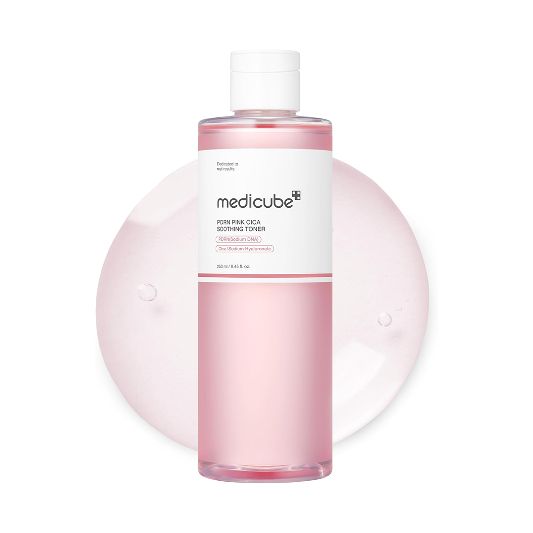 Medicube Salmon DNA PDRN Pink CICA Toner Soothing Glow & Skin Barrier Care 250ml