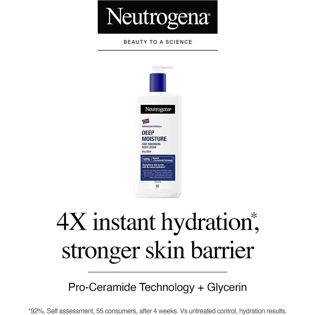 Neutrogena Norwegian Formula Deep Moisture Lotion 72H Hydration for Dry Skin 400ml