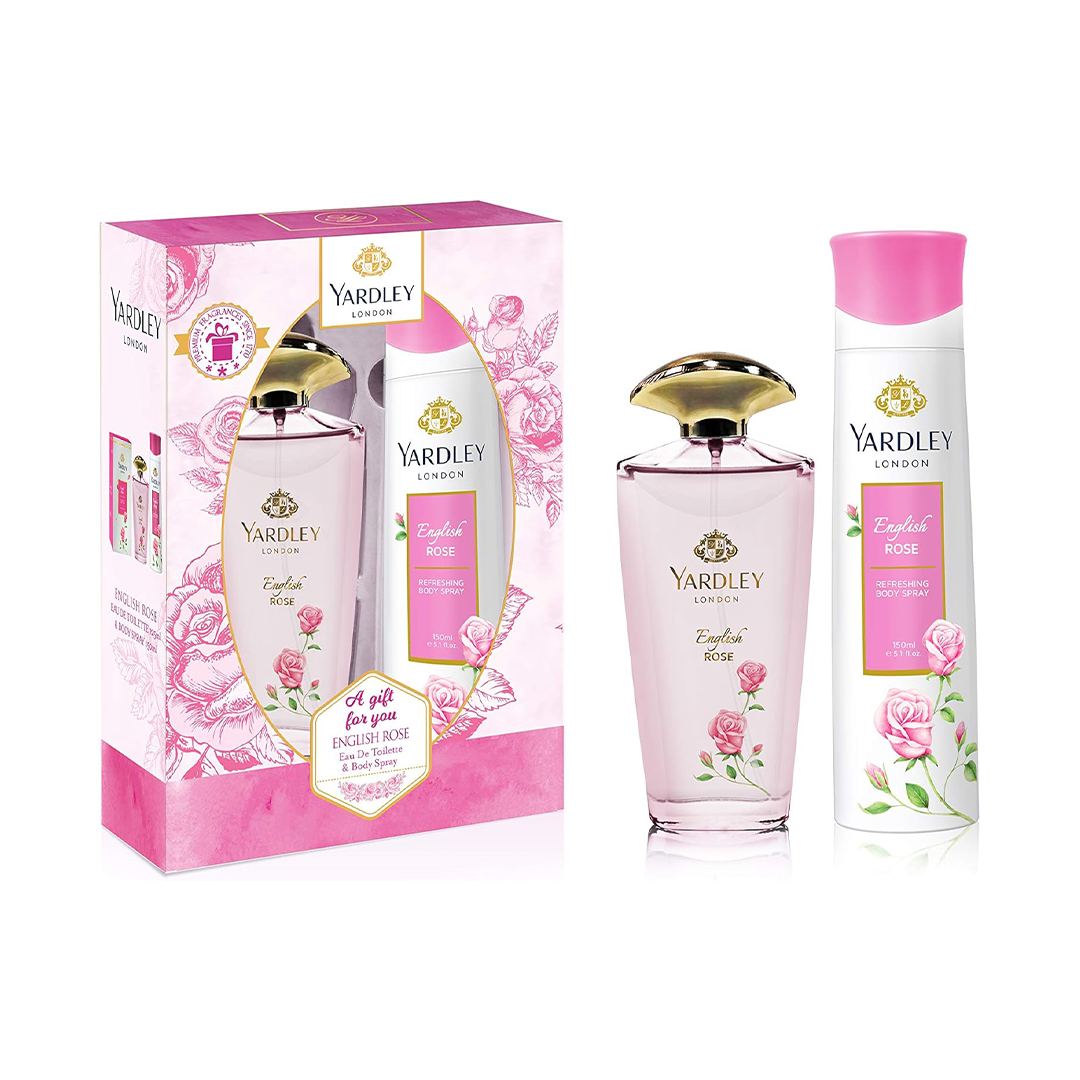 Yardley English Rose Perfumed Gift Set Enchanting & Timeless Floral Collection