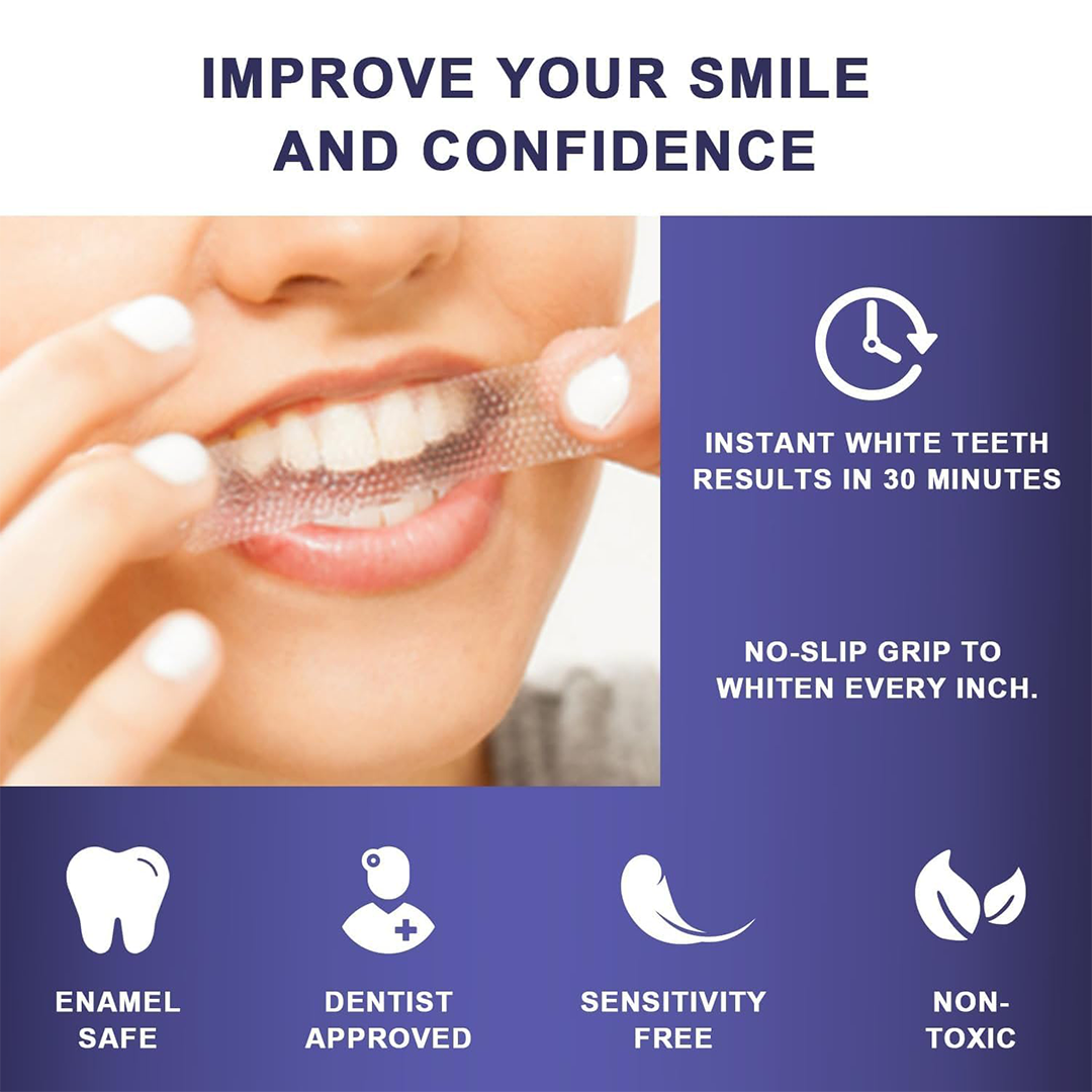 MySmile Professional Teeth Whitening Strips 14 Treatments (Peroxide-Free)
