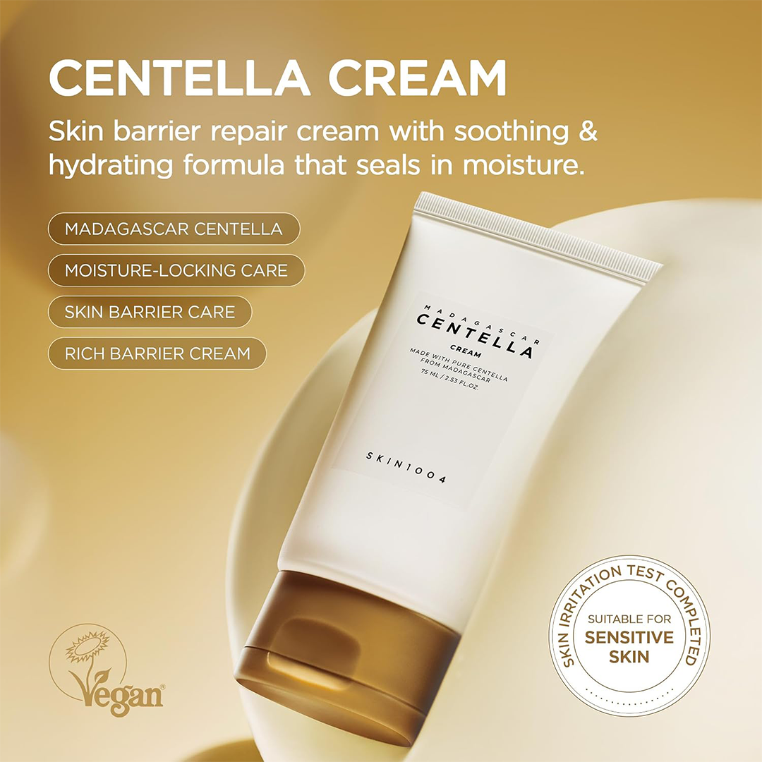 SKIN1004 Madagascar Centella Cream (75ml) The Ultimate Barrier-Soothing Moisturizer