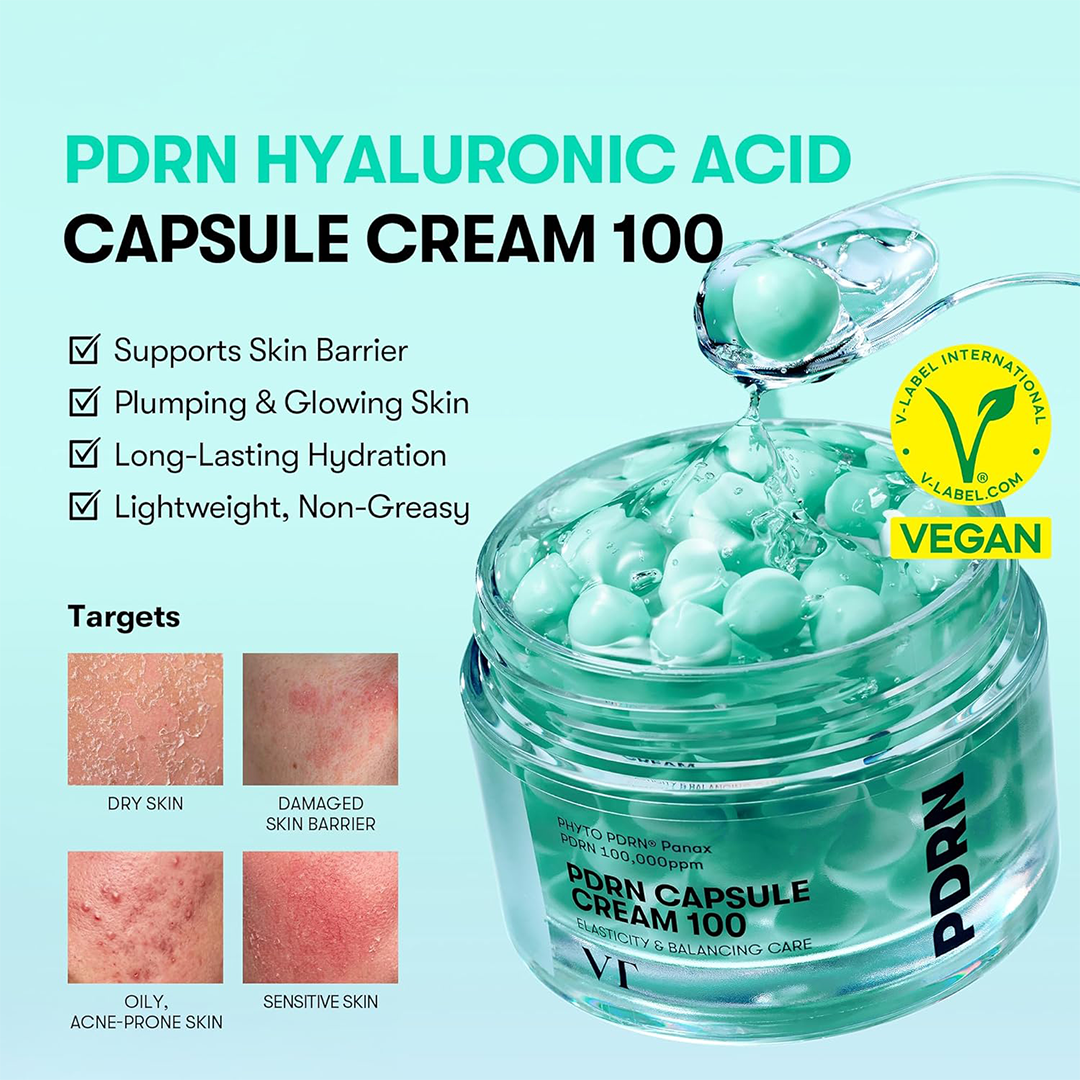 VT COSMETICS PDRN Capsule Cream 100 The "Bio-Active" Firming Powerhouse