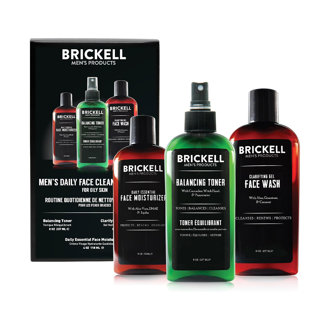 Brickell Mens Daily Face Care Routine for Oily Skin